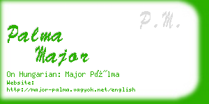 palma major business card